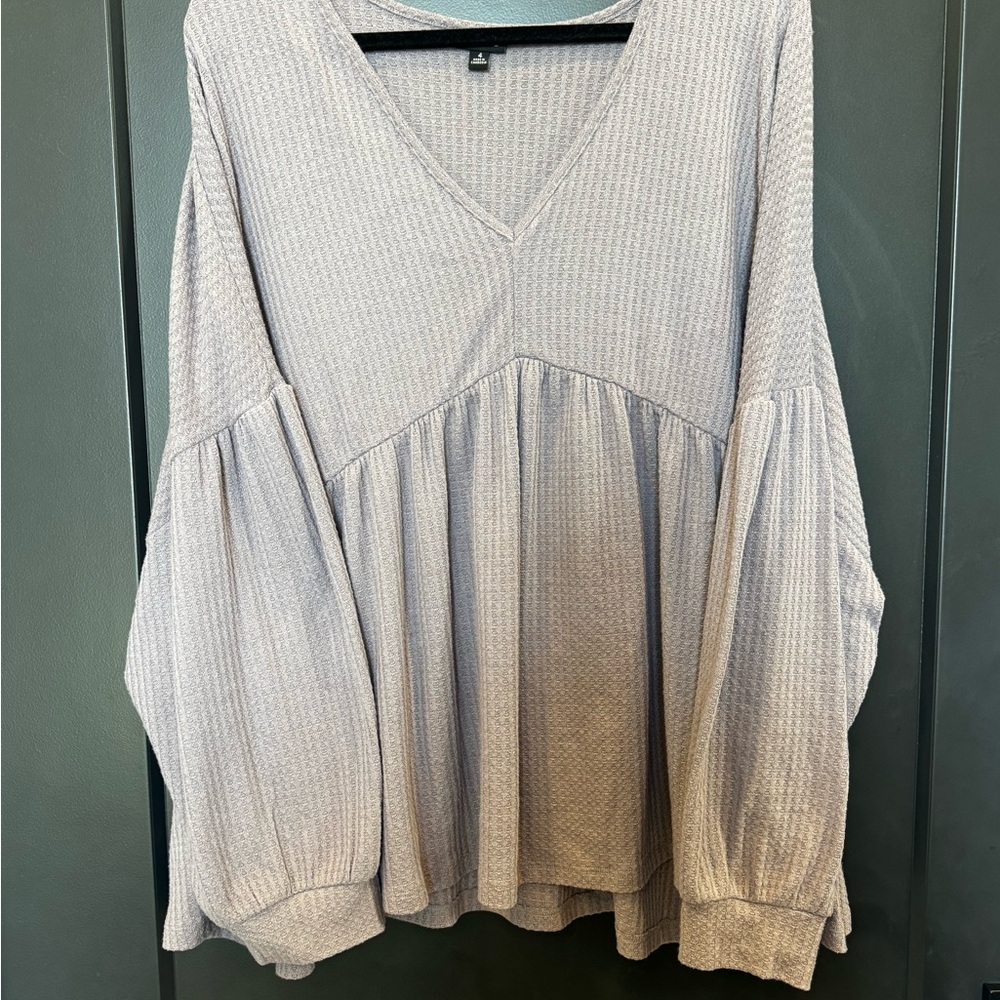 Purple V-Neck Women's Top